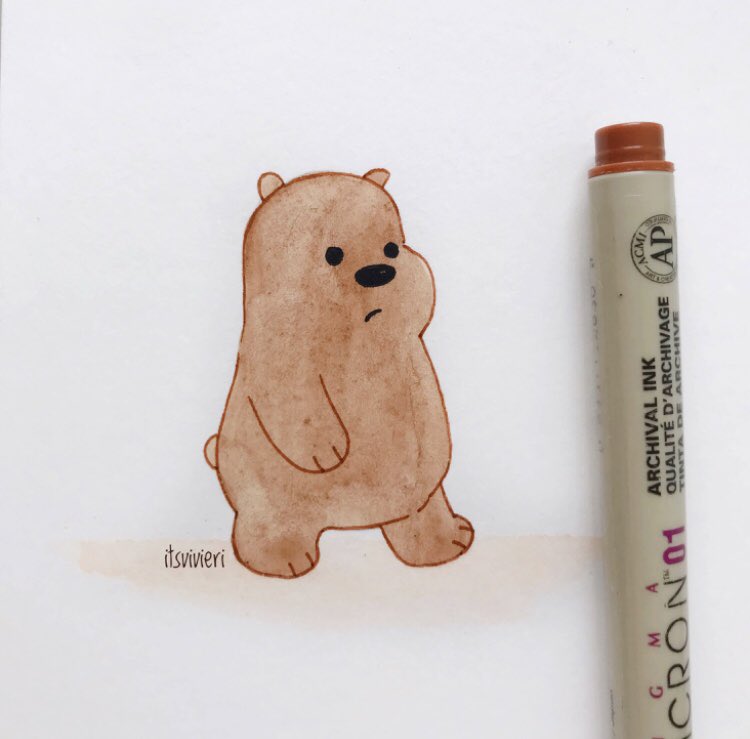 itsvivieri's tweet photo. Just a cute little fanart drawing of Grizzly from the We Bare Bears 🐻 

#illustration #artwork #watercolor https://t.co/rBl5DqSmzx