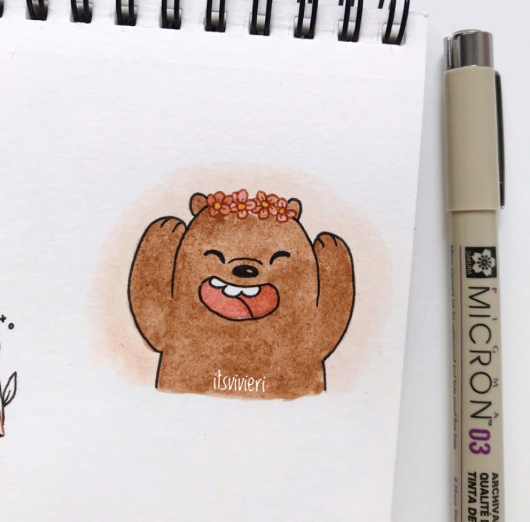 itsvivieri's tweet photo. Just a cute little fanart drawing of Grizzly from the We Bare Bears 🐻 

#illustration #artwork #watercolor https://t.co/rBl5DqSmzx