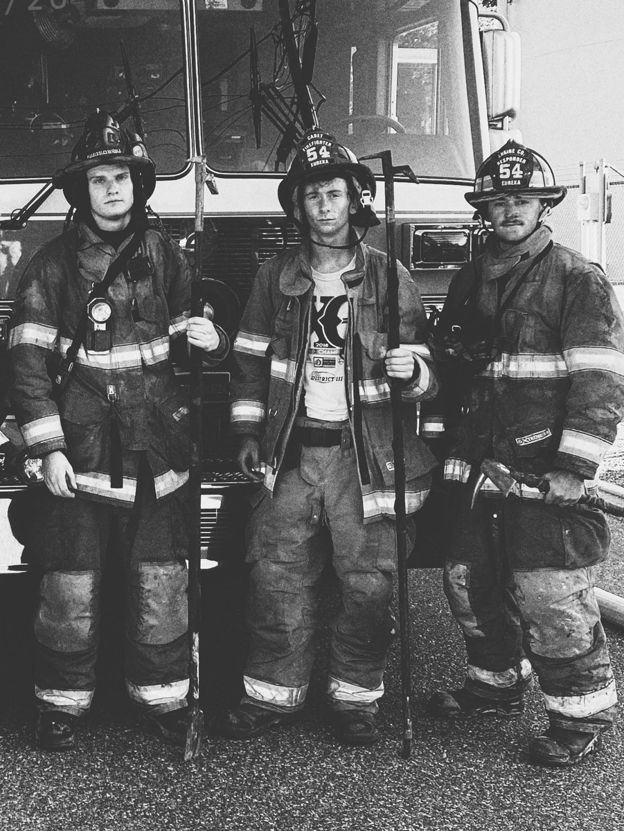 Congratulations to Dan for passing his Firefighter I certification testing today.  Also, to the Eureka brothers who showed up at the house tonight to see him receive what every real fireman must have - a leather helmet.  #brotherhood