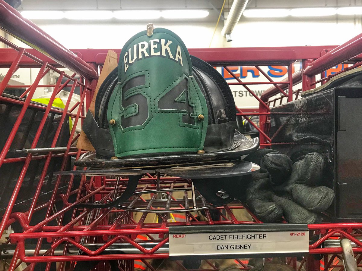 ToddGibneyPSU's tweet photo. Congratulations to Dan for passing his Firefighter I certification testing today.  Also, to the Eureka brothers who showed up at the house tonight to see him receive what every real fireman must have - a leather helmet.  #brotherhood https://t.co/biXPhMb2p4