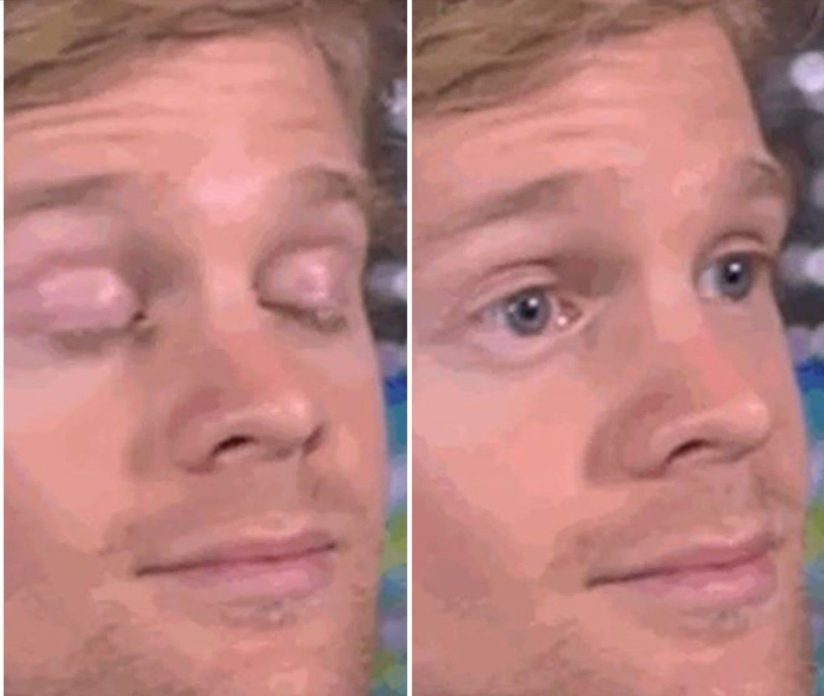 мужик моргнул мем. мем чел открывай. мем открой дверь заплаканный человек. охранник открывает дверь. мем с закрытыми и открытыми глазами.