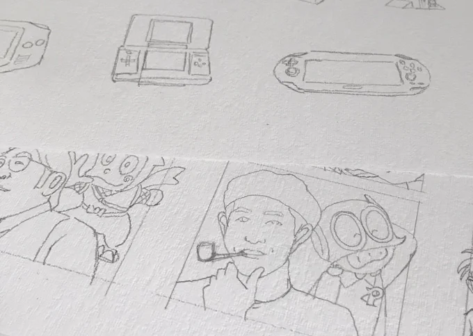 課題『カラーカット』の下絵出来上がり。楽しみ 
