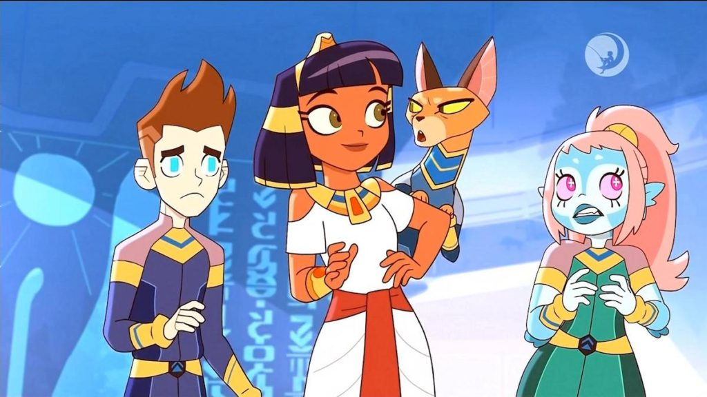 The series follows the adventures of a teenage Cleopatra who gets sent to the future in a planet ruled by talking cats. She's their prophesied savior, and with the help of Akila and Brian, and her teacher Khensu, she fights bad guys while figuring out how to get home to Egypt.