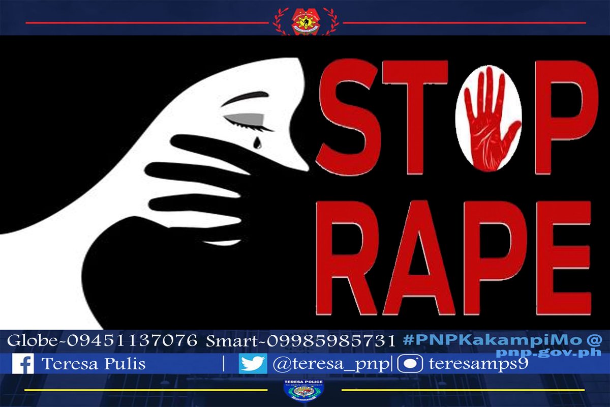 teresa_pnp's tweet photo. STOP RAPE
#TeamPNP
#PNPKakampiMolabansCOVID19
#ToServeandProtect
#CPNPArchieGamboa
#TeamCalabarzon
#TatakManongENTENGDANAO
#TeresaMPS https://t.co/aylhgVaYou
