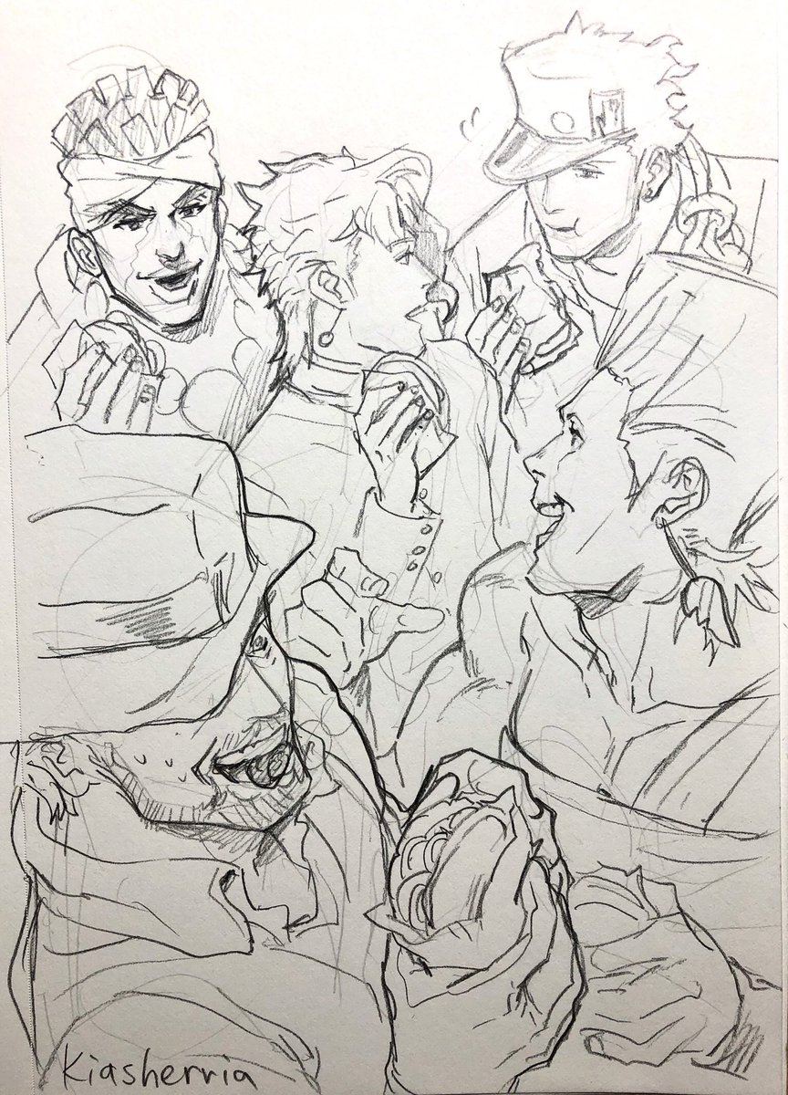 I just want to see them at least having some fun times. ?
Ughhhhhh!!! Why is #polnareff so cute...??? It was a little unexpectedly after I realized what I drew. ?
#jjba #jotaro #kakyoin #avdol #JosephJoestar