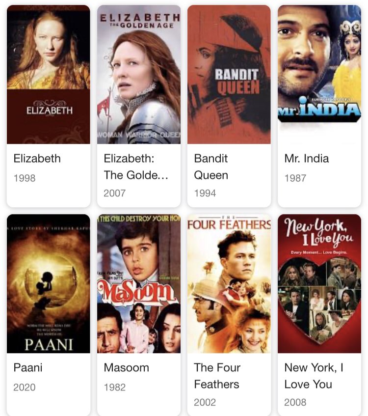 Cinema_With_PRD's tweet photo. It’s strange to see any TOM DICK & HARRY can write nasty BLIND items for someone who is a #PadmaShri, won #BAFTA twice,Nominated twice for #GoldenGlobe Awards, #NBOR Award,#NationalFilm Award & 2 #Filmfare, made Iconic films #Masoom, #MrIndia, #BaditQueen & in #Hollywood too.✨✨ https://t.co/SSfmKeT7JM