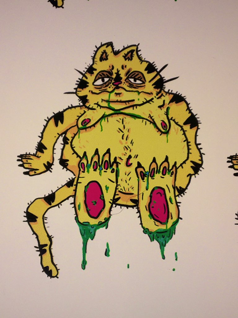 pprmintteaz1s's tweet photo. Not to fuckin flex or anything but I made these stickers today inspired by an old sketch from grade 10 #garfield https://t.co/0U7LOWohZU