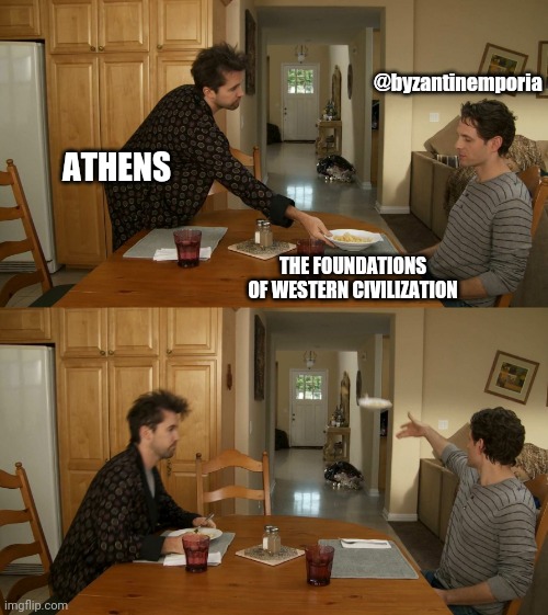 Tiny_Spock01's tweet photo. 🤷♂️
#classicalAthens #meme https://t.co/GAK7IY37k4