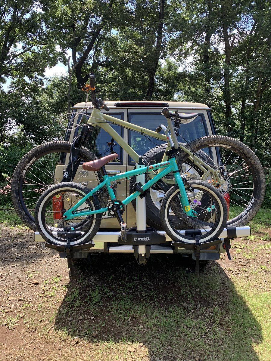 biketrialjp's tweet photo. ヒッチキャリアつけました。INNO INH330です。ラック自体が軽め、取り外し折り畳みが楽なやつと考えたらこれでした。付けたままでも絶妙なクリアランスで片側開きます。
#innoracks #inno #inh330 #サイクルキャリア #ヒッチキャリア https://t.co/xAvuyrg4rC