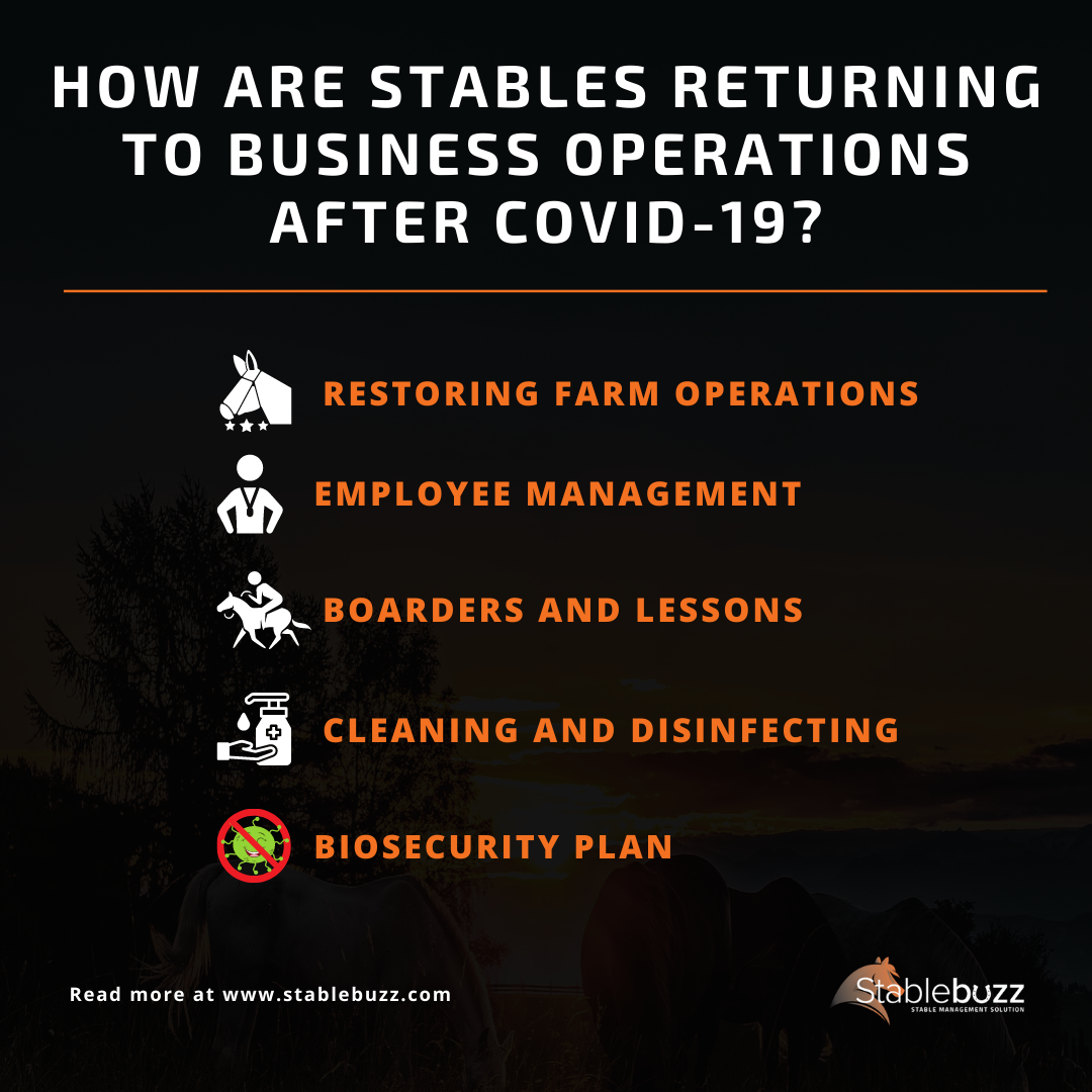 stablebuzz's tweet photo. We want you, your staff, and customers to remain safe! ๐
Check out our blog on "How Stables Returning to Business Operations After COVID-19" https://t.co/z3pDXDuEQI
#horsemanagement #horseboarding #equinesoftware #equestrian #horsebusiness #stablemanagement #riding https://t.co/3OX8RThXg2