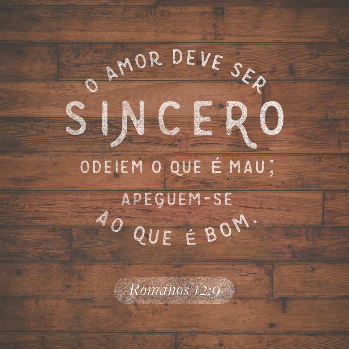 Osmindo's tweet image. Que o amor de vocês não seja fingido. Odeiem o mal e sigam o que é bom. Amem uns aos outros com o amor de irmãos em Cristo e se esforcem para tratar uns aos outros com respeito.
Romanos 12:9-10 NTLH
bible.com/bible/211/rom.…