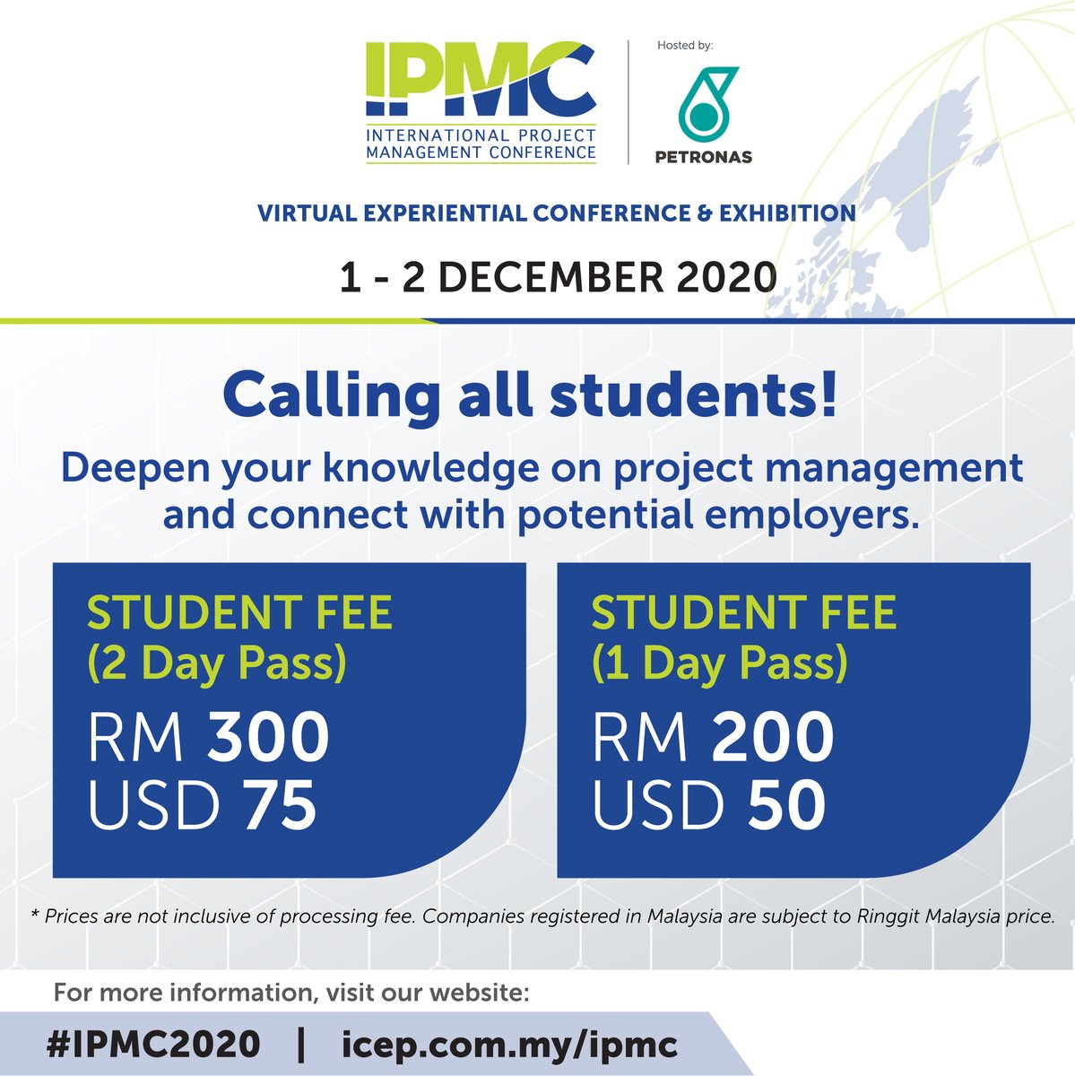 IPMCOfficial's tweet photo. Register now to kickstart your career in project management &amp; also enjoy exciting delegate benefits!
#IPMC2020 #oil #energy #exhibition #projectmanagement #shipping #infrastructure #digital #virtualevent https://t.co/bj3WBmeNZf