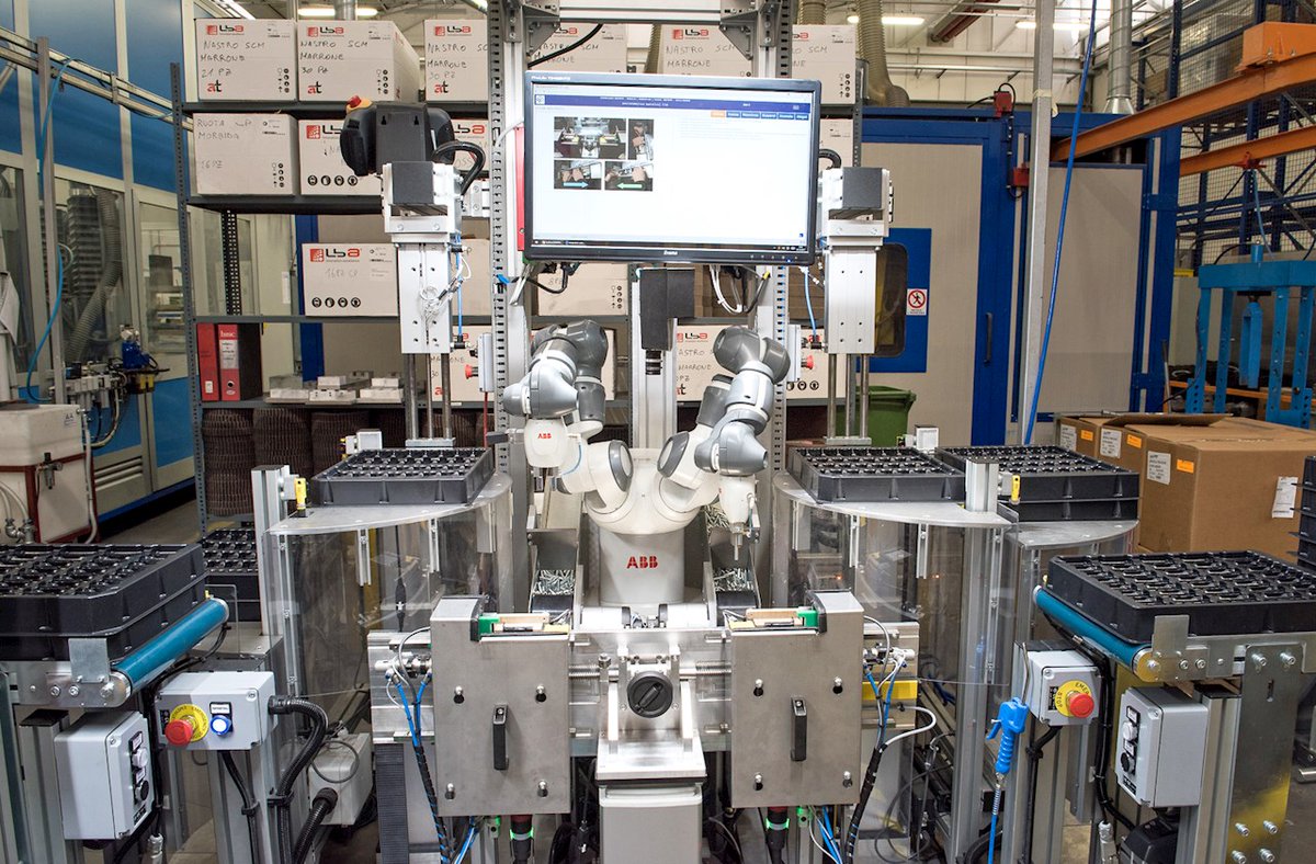 ABB_Japan's tweet photo. ABBの協働型双腕ロボットYuMiはイタリアAnodica社で生産性を20%向上させ、同社が誇る半世紀の伝統を守っています。
https://t.co/coMHWWJ5wp
#産業用ロボット #協働ロボット #5YearsofYuMi https://t.co/jseUjYlOPT