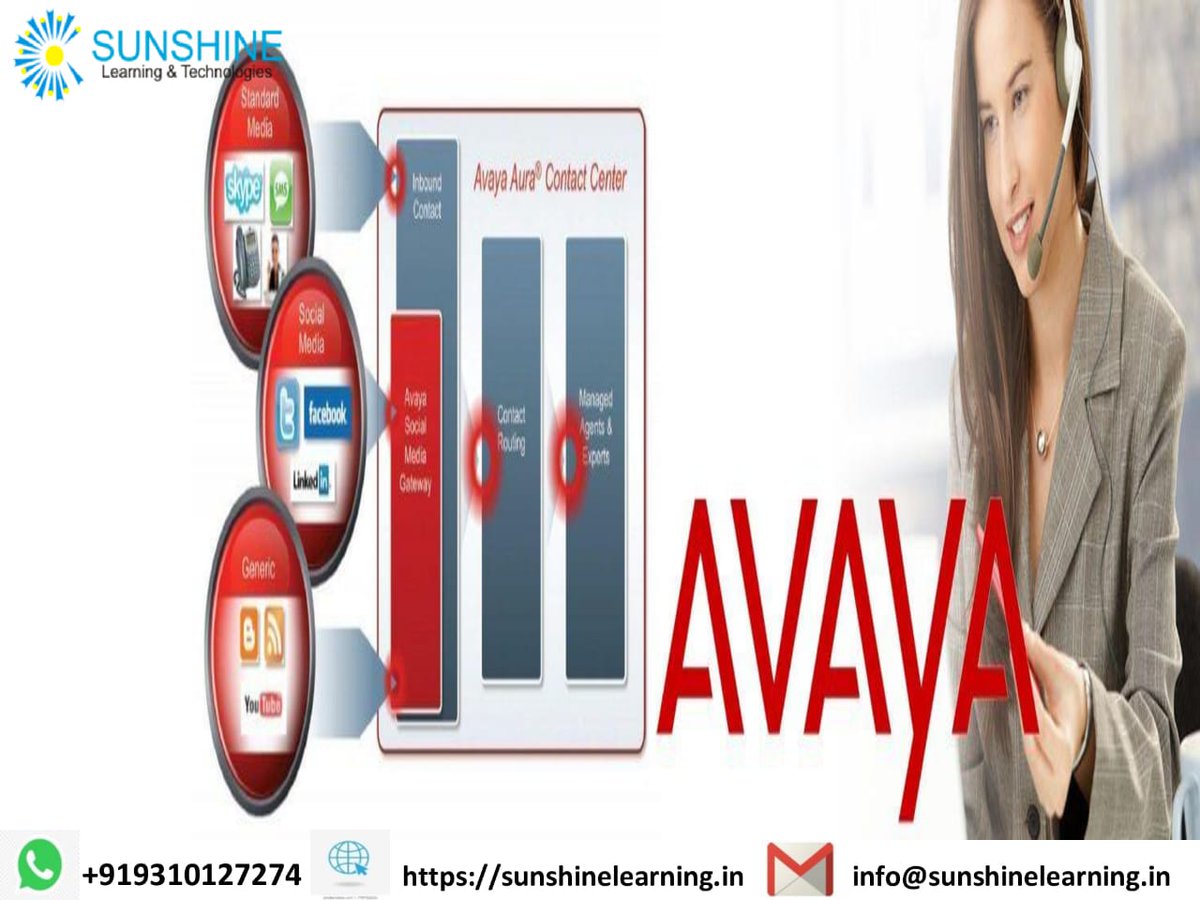 AvayaSunshine's tweet photo. #SunshineLearning provides convenient training options that enable you to gain the skills you need to successfully implement and manage #Avayaproducts. get enrolled now! 🌐 https://t.co/r3grVobnVs Call Now! 📲 (+91)931-012-7274
#Avaya #AvayaTraining #Online #Technology https://t.co/7oQpF1rzpo