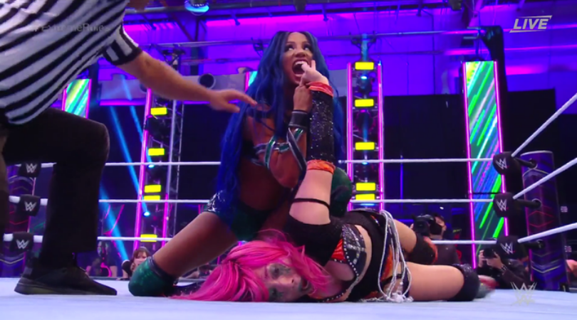 gagahi_com's tweet photo. Asuka vs Sasha Banks: The Boss wins the Raw Women’s Championship to become 2 Belt Banks. Asuka vs Sasha Banks ends with the legit Boss coming out on top at the Horror Show at Extreme Rules. The finish however, left a sour aftertaste. #ExtremeRules  #ExtremeRulesCL  #SashaVsAsuka https://t.co/FFKqOAJylq