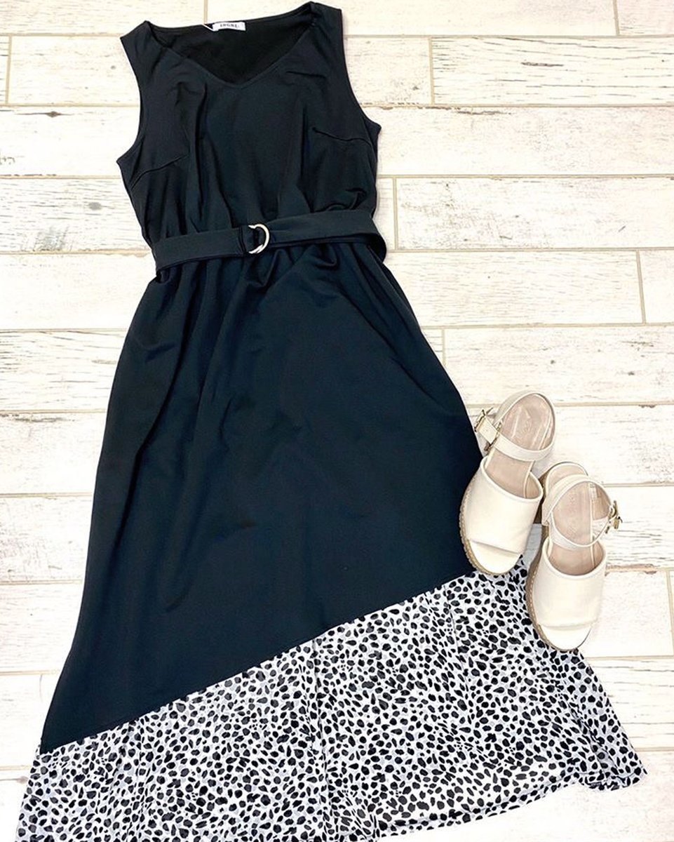 Ingni Store イング公式 スカートレイヤードワンピース 2 900 税抜 ワンピとスカートを重ね着したような見た目だけど 実はこれ繋がってるの 個性的で大人っぽい夏ワンピも可愛いよね T Co Sftyxu0f60 イング Ingni好きな人と