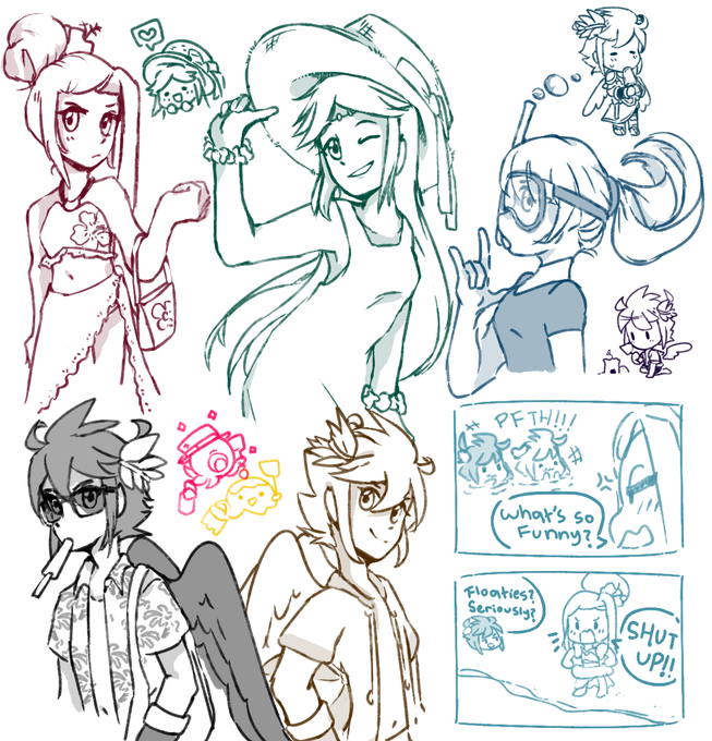 ⛱️🌅summer doodles 😊💕 