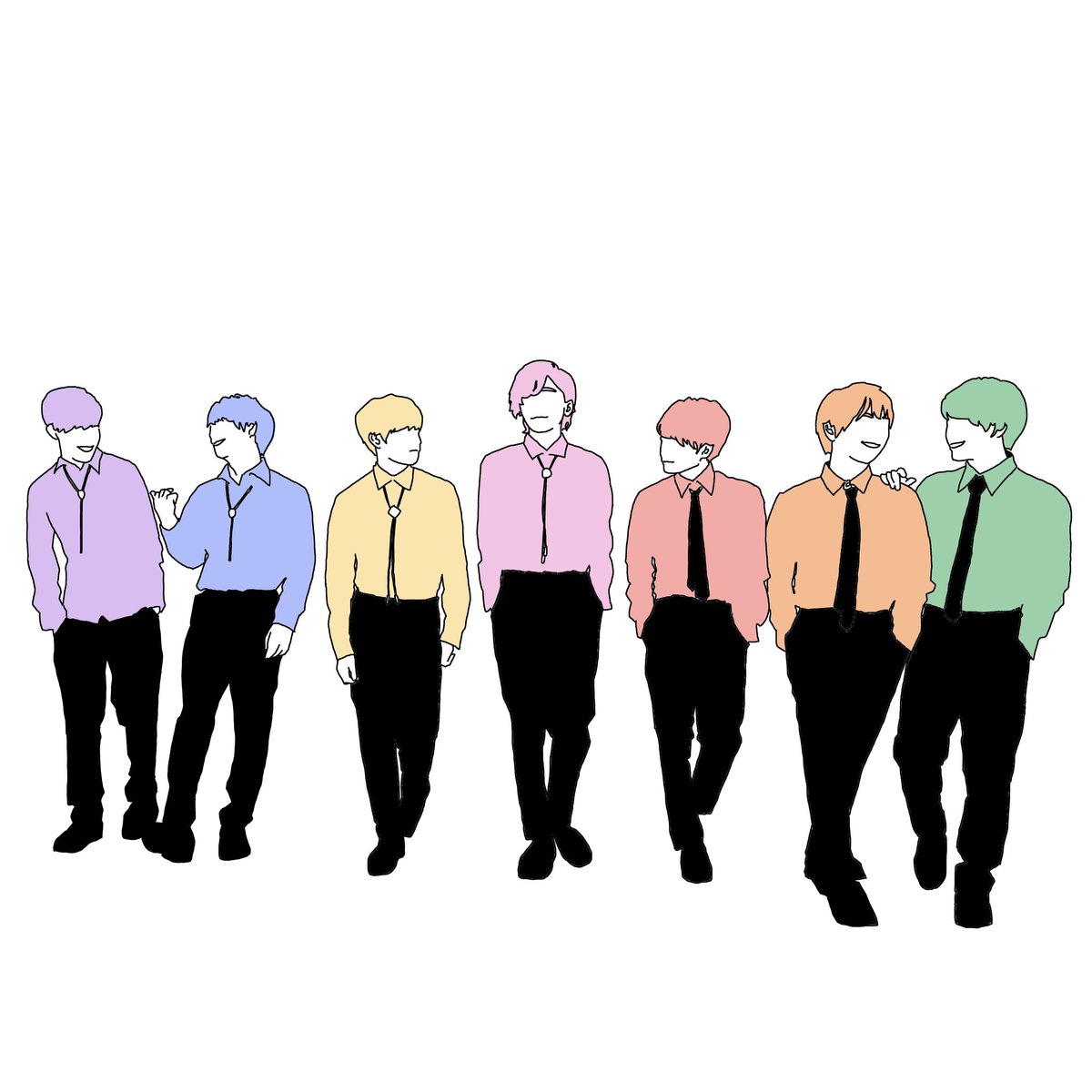 なにわ男子線画 なにわ男子線画