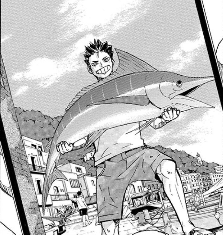 i also want to announce that i don't think nishinoya is a fisherman. i think he we did fishing as a part of his wild adventures as a traveller

next thing we know a camel gonna eat his hair and he will go bald 
