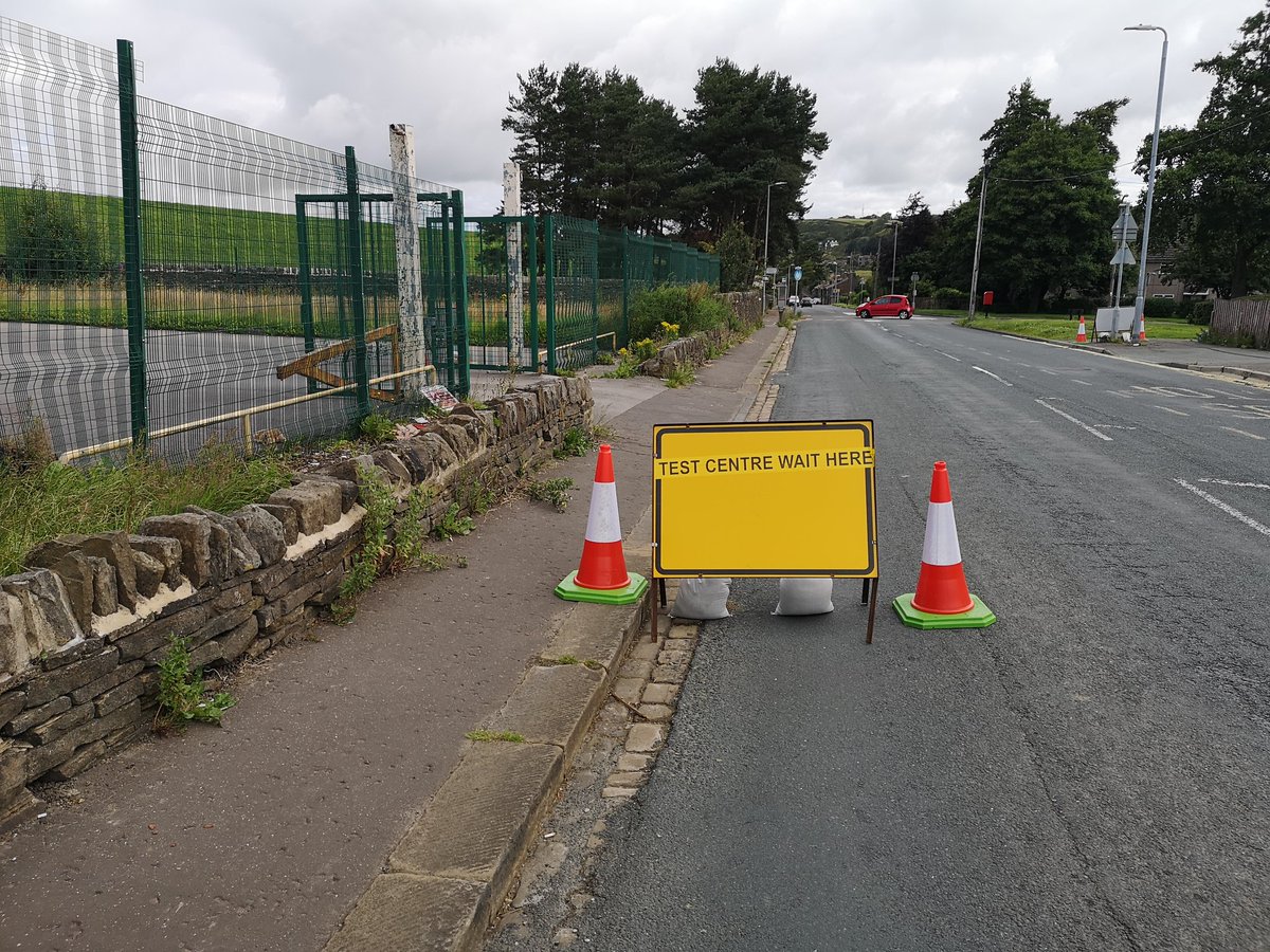 Warden316's tweet photo. Good Morning! Once again we are at @MixendenAC for #COVIDー19 #mobiletestingunit ! We are open 10am-4pm today so make sure you book on! We are taking walk-ins today! #keepcalderdalesafe #communitysafety #SocialDistancing https://t.co/D5EQ2dERJB