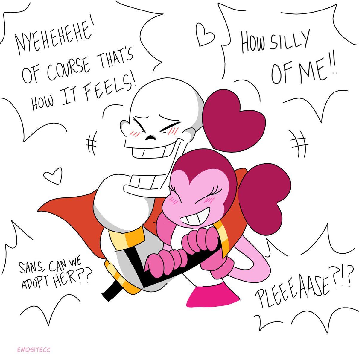 EMositeCC's tweet photo. Spaghetti Babies ❤️ #StevenUniverse #Undertale https://t.co/b3z0rKYicZ