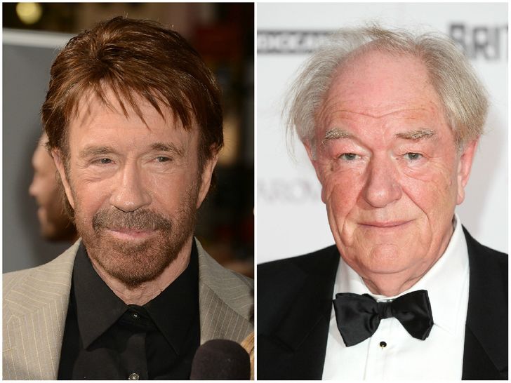 5. Chuck Norris and Michael Gambon — 76 years old