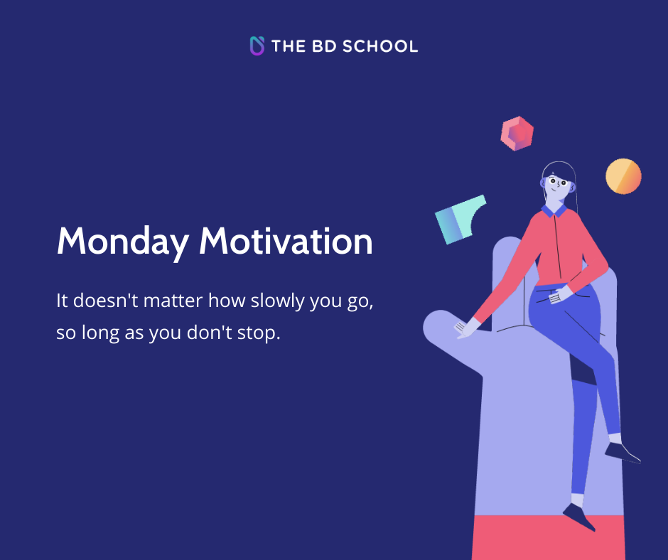 The_BD_School's tweet photo. One reason why we think we're not good enough is that we always compare our journey to others. 💯

But we know for sure that if you continue to do what you do and believe in yourself no matter what your pace is, you'll get there! 💪

Tag a friend who needs to hear this! 👇 https://t.co/PnZTUuAFHt