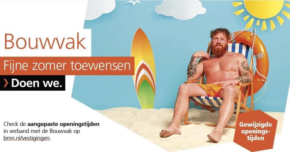 Zon – Zee – Strand en aangepaste openingstijden.
Wij wensen iedereen een fijne vakantie! 
Door #klussen in de #bouwvak? Geen probleem, want wij staan gewoon voor je klaar in de Pro-shop, aan de telefoon, in het magazijn en op de weg! Fijne zomer #doenwe !