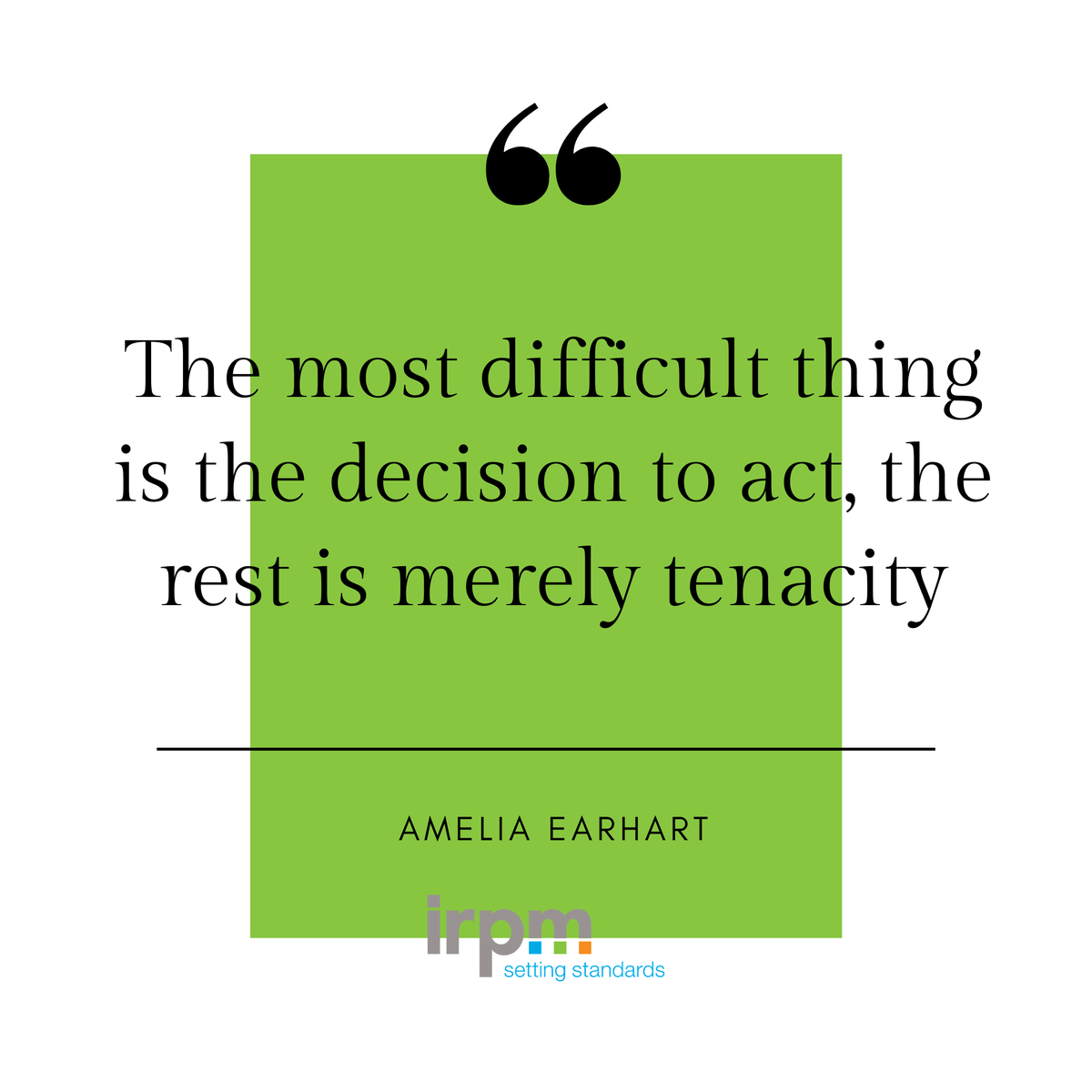 IRPMONLINE's tweet photo. Starting the week off right – tenacity is all we need!

#AmeilaEarhart #MondayMotivation #motivation #starttheweekwell https://t.co/lRL4hsL4Px