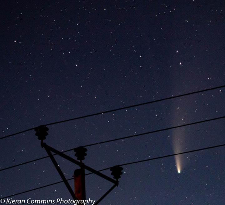 MetEireann's tweet photo. See below photos of the #Comet C/2020 F3 (#NEOWISE) taken by our meteorologist Kieran Commins in Co. Kildare last night, Sunday July 19th. There were plenty of clear skies across the country with air #temperatures dropping to a cool 2.2C in Mount Dillon Co. Roscommon. https://t.co/FPeT8sqHeR