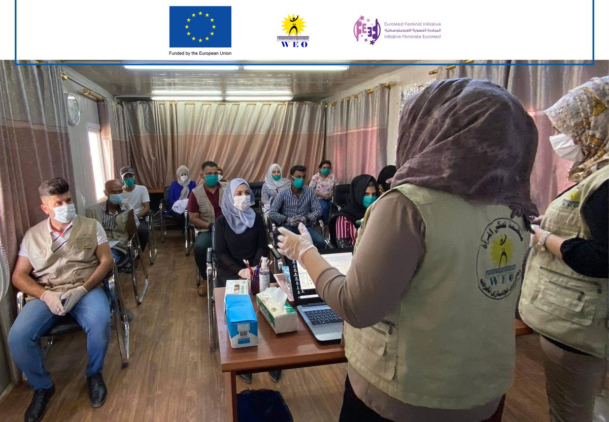 WEOIraq's tweet photo. #WEO team organized #Gender_Based Violence “#GBV” #workshop training during #COVID_19 on 15th July 2020 for community gatekeepers in Alwand-2 #IDP camp, #Diyala #Khanaqin.

#EUMadadFund https://t.co/Kwh44ynK5w