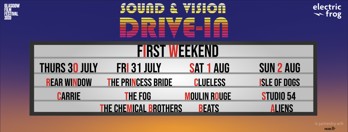 Less than two weeks to go until our first weekend of #SoundAndVision screenings with 
<a href="/glasgowfilmfest/">Glasgow Film Festival</a> ... and what a weekend it is! 

With movies from Carrie to Moulin Rouge and Studio 54 to Alien. There's something for everyone.   

Get your tickets now!