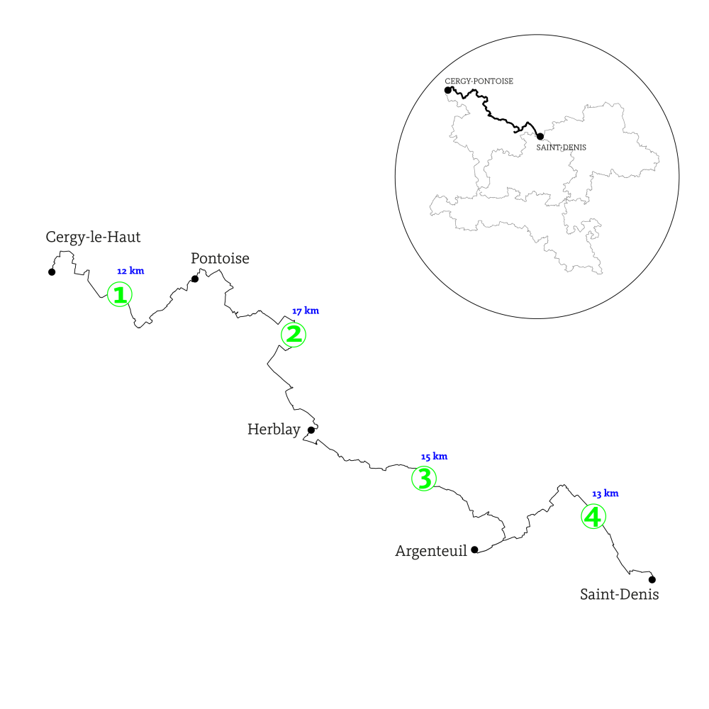[Sentier du Grand Paris] 2e tronçon du 
<a href="/sentiergrdparis/">Sentier du Grand Paris</a> de <a href="/CergyPontoise95/">Cergy-Pontoise</a> à <a href="/VilleSaintDenis/">Ville de Saint-Denis</a>

56 km de marche en plusieurs étapes 🚶🚶‍♀️
A découvrir ici 👉 bit.ly/2WzcGlp
Bonne route !

#exposentier #sentiergrandparis
