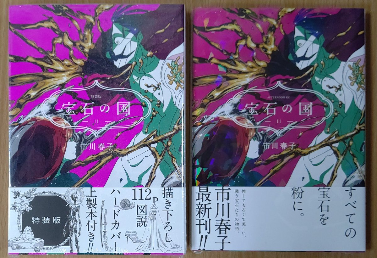 ট ইট র 漫画店長 あらゆる世代の漫画が揃う専門書店 喜久屋書店仙台店 市川春子 先生 宝石の国 11巻 通常版 特装版 本日発売しました 特装版には 宝石の国 の世界を図説で網羅した 描き下ろし112pハードカバー上製本が付いています
