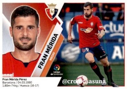 cromosasuna's tweet photo. #cromosasuna #FranMerida #Temp1920 #Edicioneseste @CAOsasuna #AgurFran https://t.co/C6OnUtjEPJ