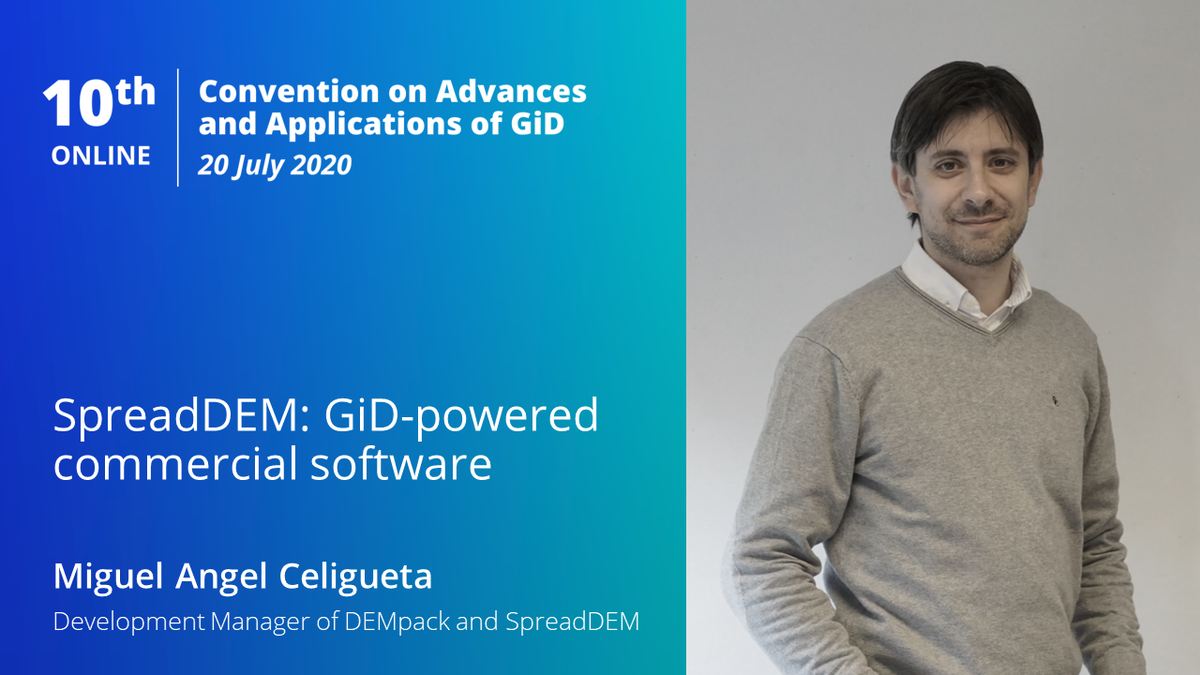 GiDSIMULATION's tweet photo. Discover "SpreadDEM: GiD-powered commercial software". Talk by Miguel Angel Celigueta from @SpreadDEMcimne #GiDconventionOnline #SpreadDEM @cimne https://t.co/Cm5UgyAsxt https://t.co/jUjWAoX1g2
