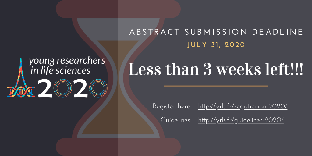 YRLS_federation's tweet photo. ⏰Young Researchers, it's time to register! Less than 11 days left to confirm your participation and submit your abstract to the #YRLS2020 conference! Check the program and register on https://t.co/FaD8iAzjNV 📌
#phdlife #PhD #phdforum #postdoc #Paris #STEM #Science   #phdchat https://t.co/If1WaoCTV6