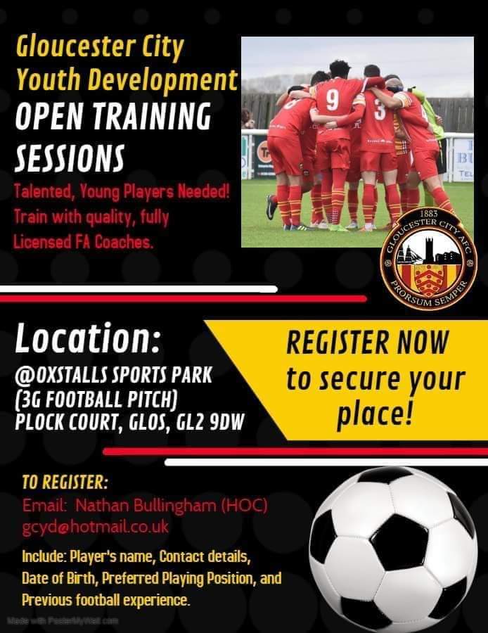 l4ner's tweet photo. Gloucester City Youth Development are looking for players in the Under 11's age group (Year 6 this coming September) to join, we play in the Severn Valley League and train on a Tuesday. 
Please register: gcyd@hotmail.co.uk 
#Gloucestercityyouthdevelopment
#Severnvalley https://t.co/VzwmH49aBJ