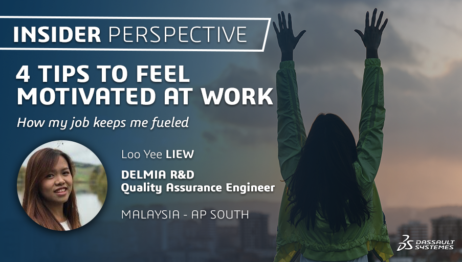 3DSCareers's tweet photo. [#InsiderPerspective] Loo Yee, our dynamic colleague from Malaysia, shares with you her tips to keep the motivation high in her daily work life ▶️ https://t.co/3xEKX1AwRr
Learn about our people and careers at @Dassault3DS: https://t.co/jYQdvkcrK4
#WeAre3DS https://t.co/Uu1ch2CTbm