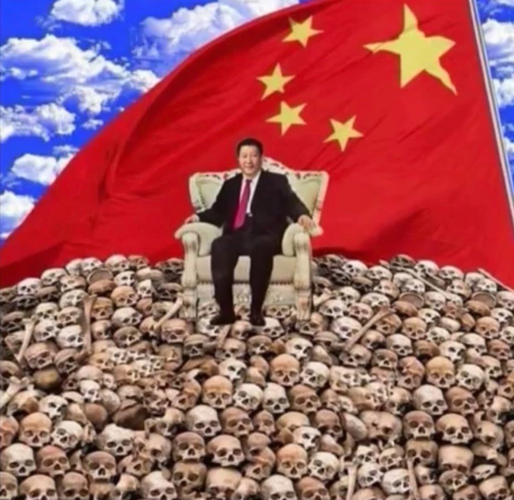 Freedom8964Aus's tweet photo. @catcarterpi 習大大躲在秦嶺山脈地洞裡任由他認為道法無邊的大師西北做“水克火”的道法，興許還要搞人工降雨
讓全中華大地洪水滔天來保護他自己和緊緊圍繞在他身邊的權力小圈子免受美軍地獄火的宿命
現實就是這樣魔幻
習二的言行倔強而自信得不由你不信
就像齊奧賽斯庫夫婦被槍殺前一秒都理直氣壯地認定自己是救世主 https://t.co/s9fu8QcdCs