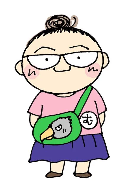 今回描きおろした自画像、我ながらそっくりで笑える? 