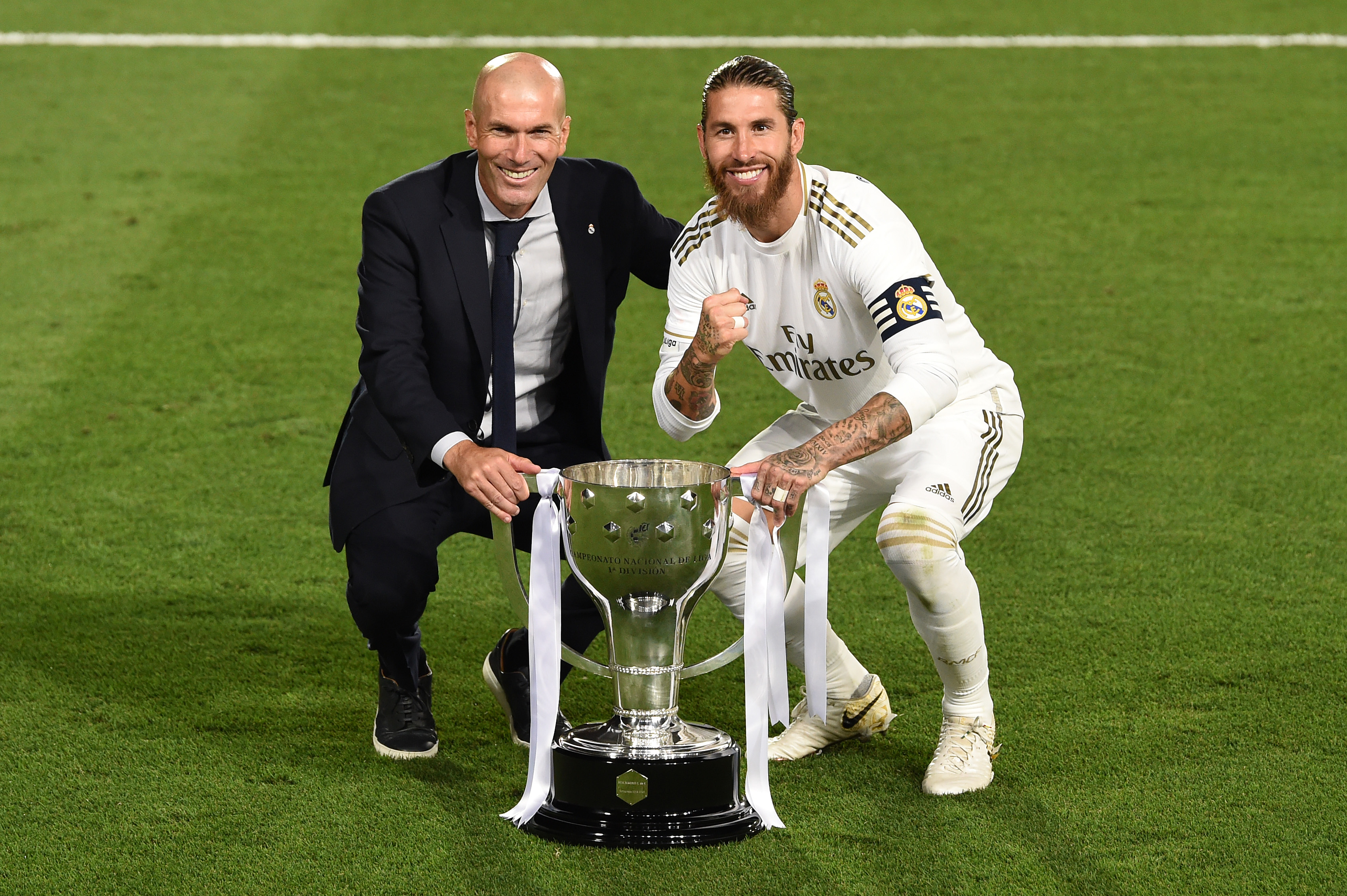 UEFA Champions League on "🏆 Zinédine has now 11 trophies as Real Madrid coach - most in club history 👏 ©️ Sergio Ramos has claimed 22 titles in