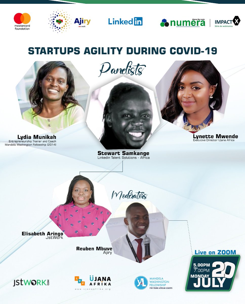NumeraConsult's tweet photo. #ImpactXwebinarSeries
#Today Monday 20th July@5PM

#MeetThePanelists

@StewartSamkange 

#NumeraConsult
AboveTheNorm
CC @AjiryKE @MwanaaRegina https://t.co/KRw6Lr7qYz