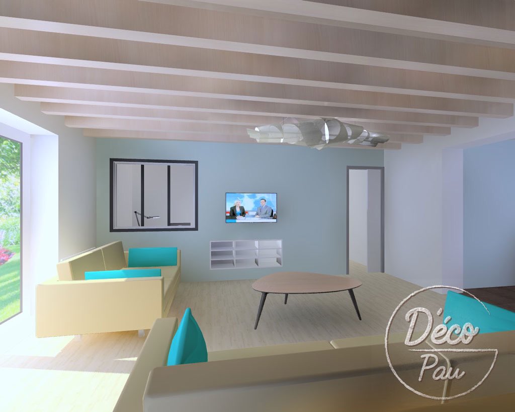 DecoPau1's tweet photo. Réalisation d’une 3D pour le projet d’une extension #amenagementinterieur #optimisationdelespace #salonbureau #pau #decointerieur #decopau https://t.co/kxdDb0sQok