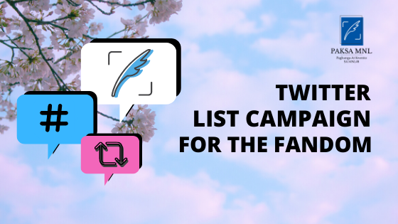 PAKSAMNL's tweet photo. Building better connections, creating a healthier community.

We, the PAKSA MNL team, will start a campaign to utilize Twitter List for contents and updates for the whole MNL48 fandom.

See the tweets in this thread to know more about our plan.

#MNL48 || @mnl48official https://t.co/VMvJjRqUlz