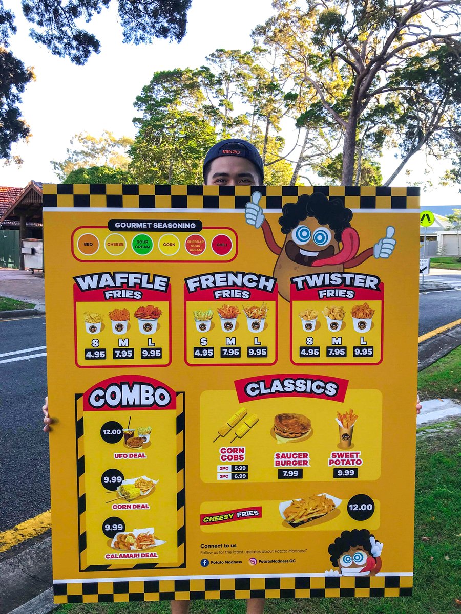 gwvps's tweet photo. Wassup mga Patatas? 🥔
Sharing a recent work for Potato Madness based in Gold Coast, Australia 🇦🇺
Westley Sicangco wanted a professional, modern, and minimalist menu for his line of work. 
Be sure to check out their page Potato Madness 👍 https://t.co/A3YZ2PBvM8