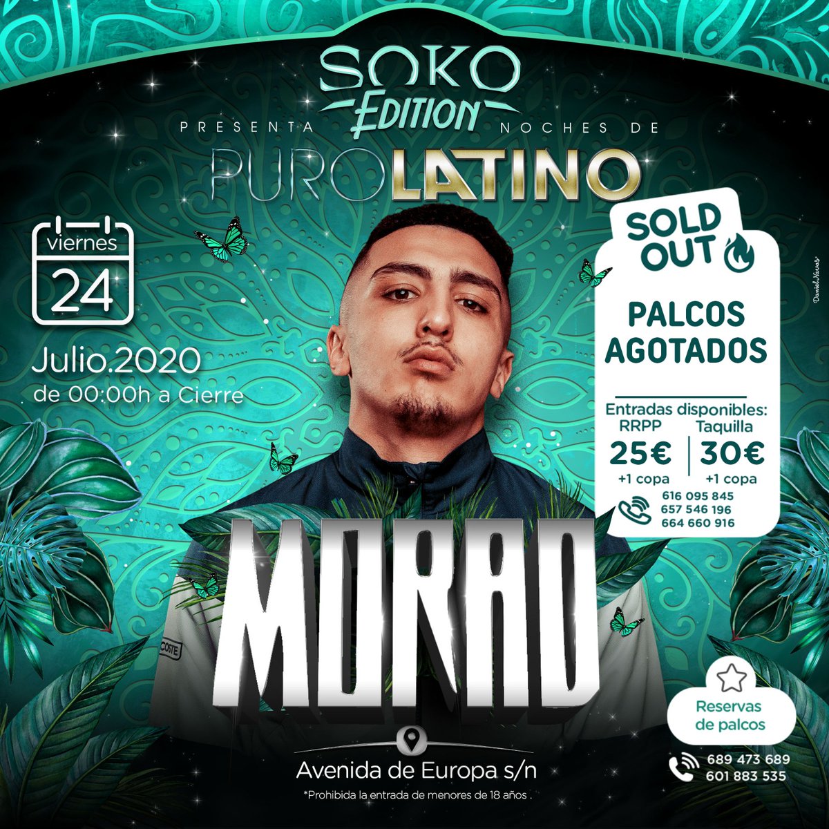 DSOKOFEST's tweet photo. 🎡✨
#Verano #SokoElPuerto
Jueves 23 - SOKO Universitario.
Viernes 24 - Buen baileo y mejor perreo Noche de #PuroLatino con @el_moraddd
Sábado 25 - #SOKOLive en directo con @antilopez
Domingo 26 - #SOKOTRONIC con @sethtroxler + @DjGoncalo + #DannBacano + #Chagar. https://t.co/5bgxfbh5dc
