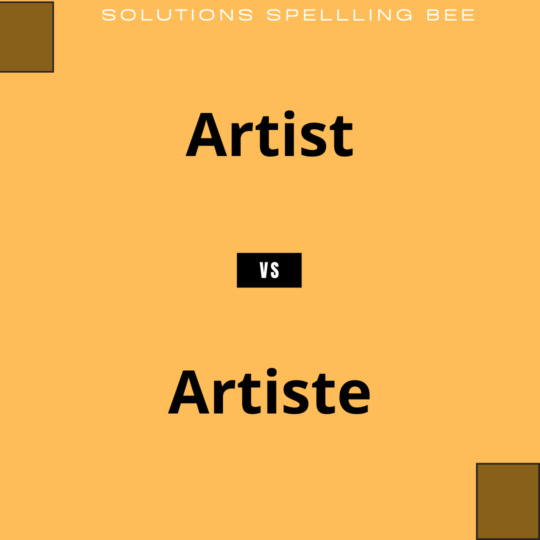 SolutionsBee's tweet photo. Artiste/Artist

Artiste: a skilled adept public performer
specifically : a musical or theatrical entertainer

Example: The singer is a professional artiste.

Artist:  a person skilled in one of the fine arts

Example: The artist’s paintings are original.

#Monday #Spellingbee https://t.co/U02azNtj1z