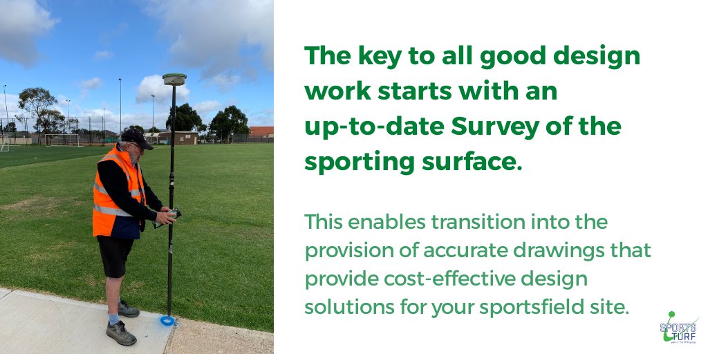 STRI_Australia's tweet photo. The key to all good design work starts with an up-to-date survey of the sporting surface. #STRIgroup #STRIaus #sportsfielddesign https://t.co/kIG8wukVAI