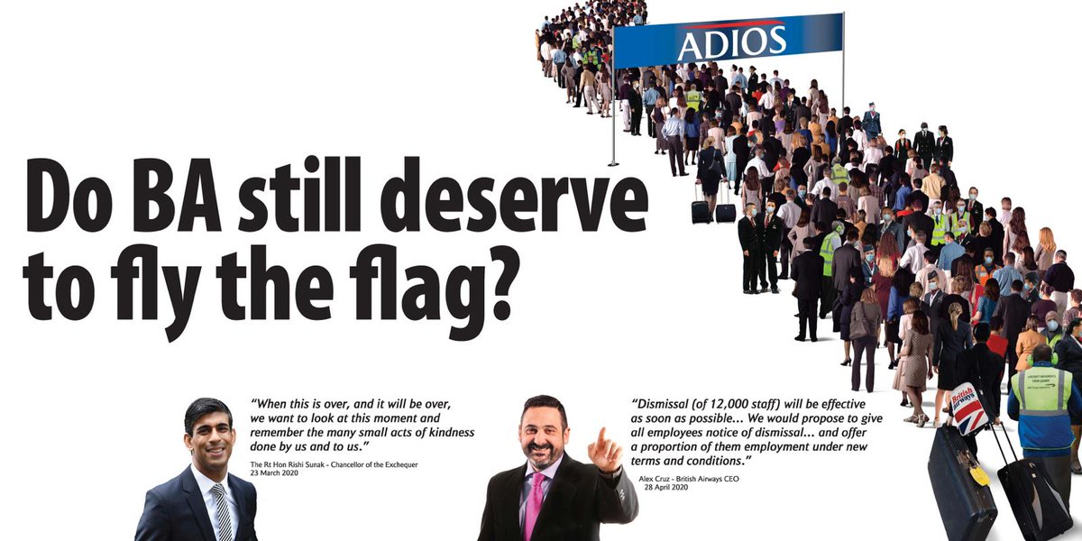 rudeycantfail's tweet photo. Quick answer. NO. They're riding off the back of its old reputation, while behind the scenes management are stripping BA of everything good and its fantastic history. One we were proud of. Until now. They have no morals or values.  #BAbetrayal #Handbacktheflag #NationalDisgrace https://t.co/cettkgeZPK